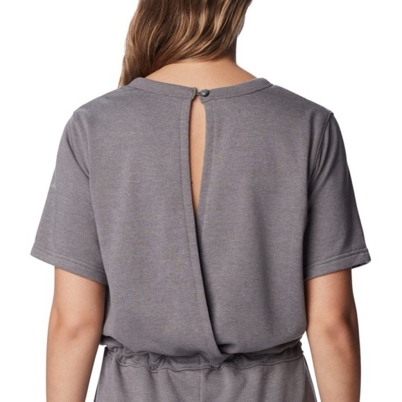 Columbia Women's Trek French Terry Romper, City Grey Heather, Large - Picture 9 of 10